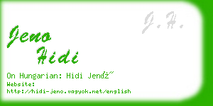 jeno hidi business card